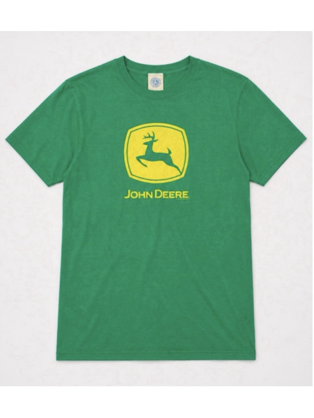 Vintage John Deere Brand Tshirt Mens Large Green Yellow